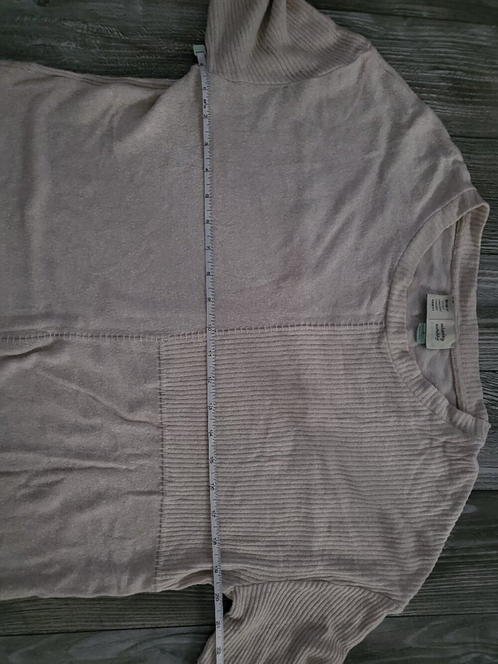 Anthropologie Mixed-Media Patchwork Knit Top - Picture 9 of 10